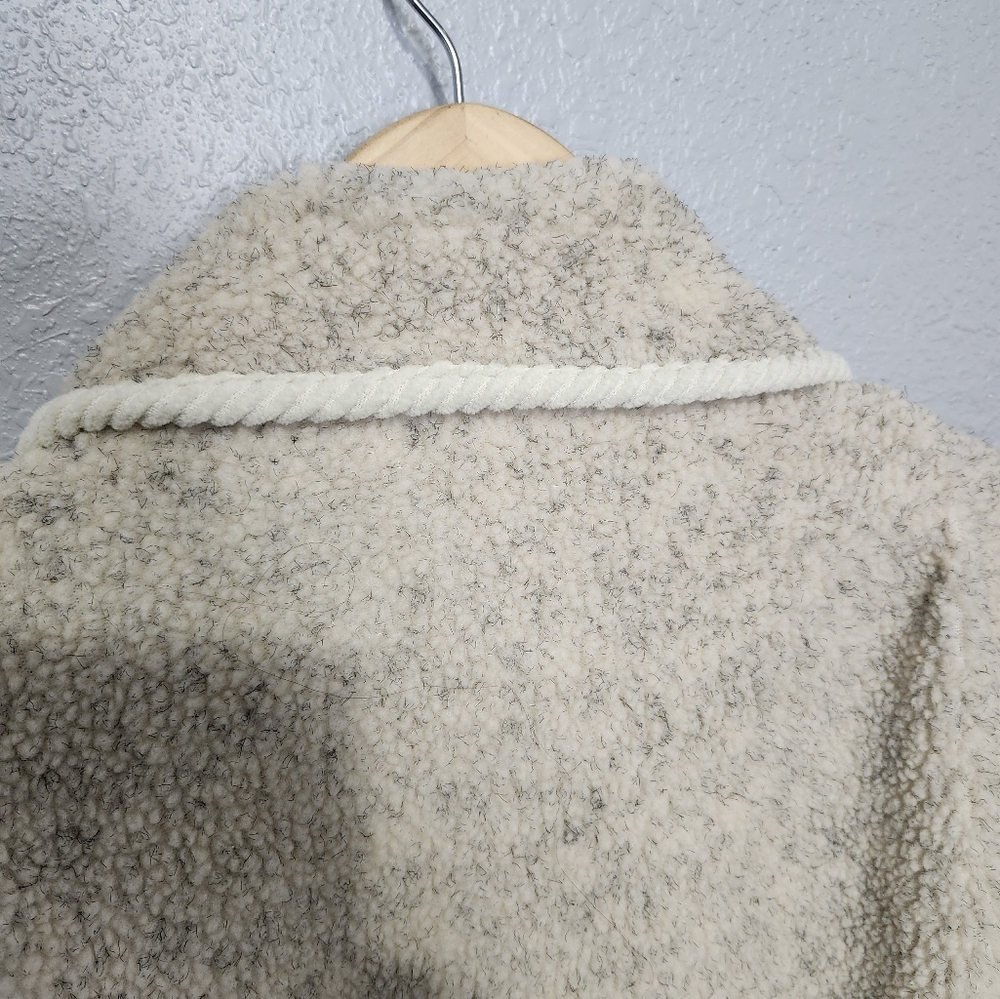 Cozy Cream Sherpa Button-Front Jacket - Picture 13 of 16